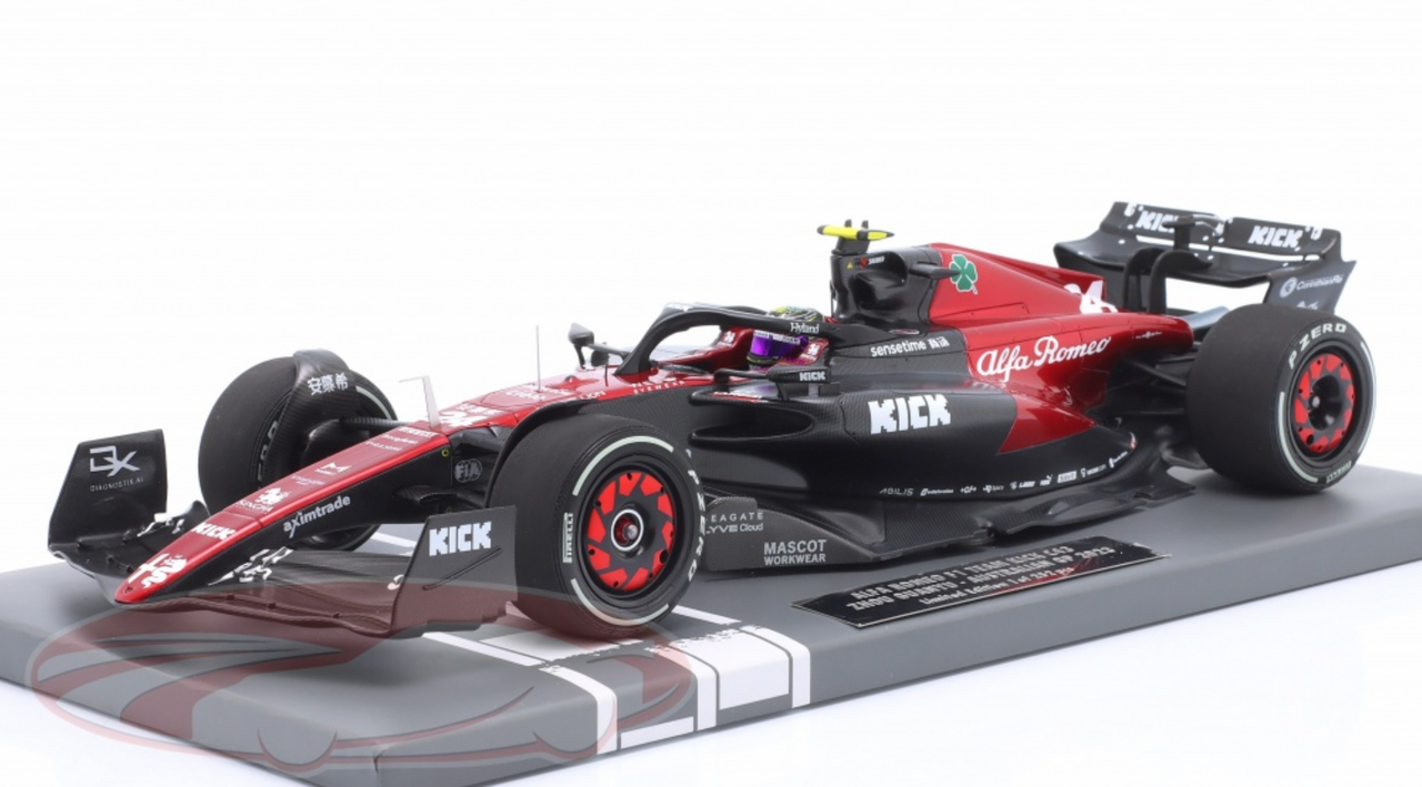 1/18 Minichamps 2023 Formula 1 Zhou Guanyu Alfa Romeo C43 #24 Australien GP Car Model