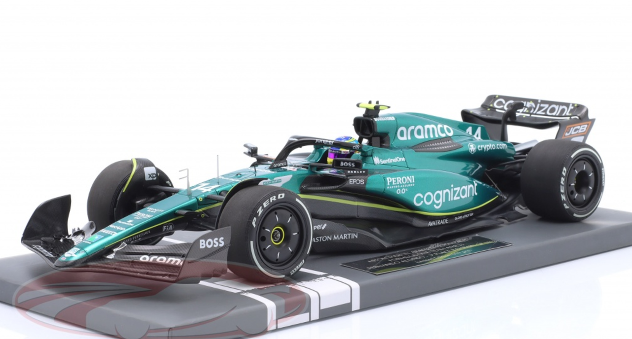 1/18 Minichamps 2023 Formula 1 Fernando Alonso Aston Martin AMR23 #14 3rd Bahrain GP Car Model Limited 600 Pieces