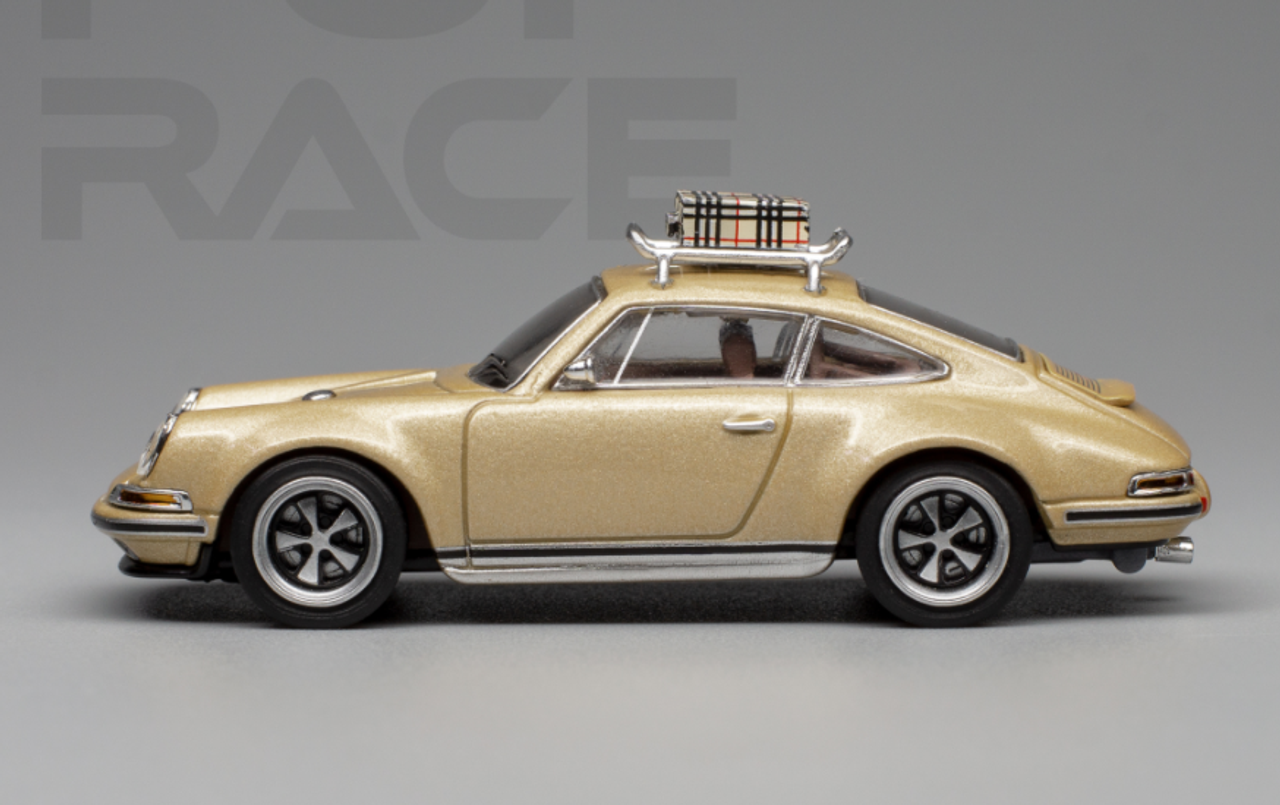  1/64 POPRACE Porsche SINGER 964 GOLD Diecast Car Model