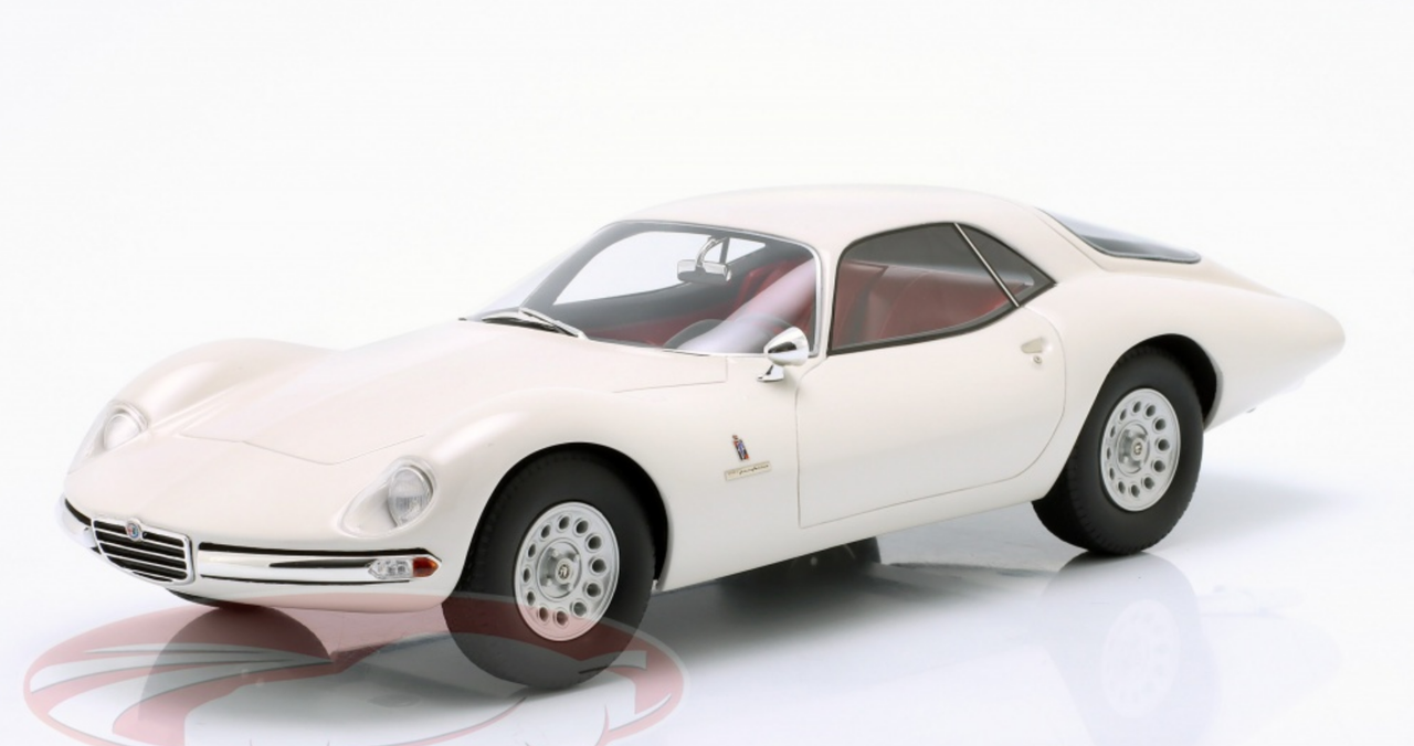 1/18 MAXIMA Scale Model 1965 Alfa Romeo TZ2 Coupe Pininfarina (White) Car Model