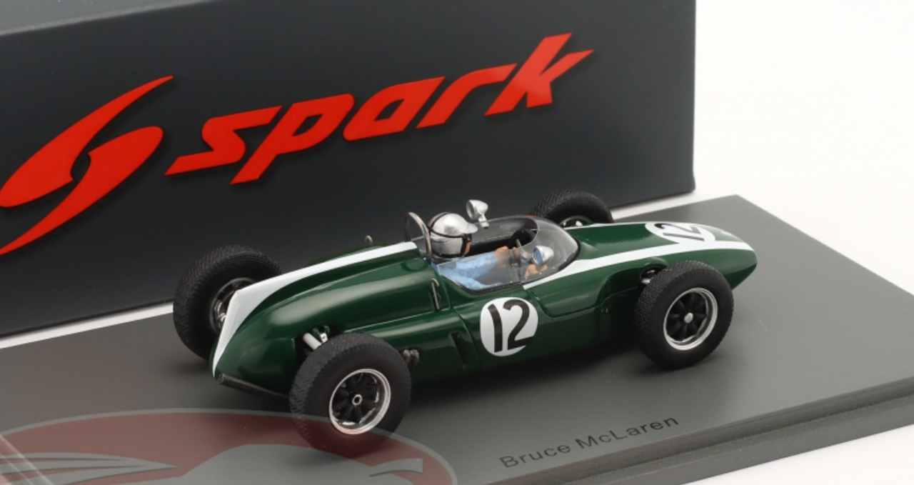 1/43 Spark 1961 Formula 1 Bruce McLaren Cooper T55 #12 3rd Italy GP Car Model
