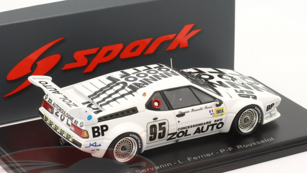 1/43 Spark BMW M1 #95 24h LeMans 1980 Sérvanin, Ferrier, Rousselot Car Model