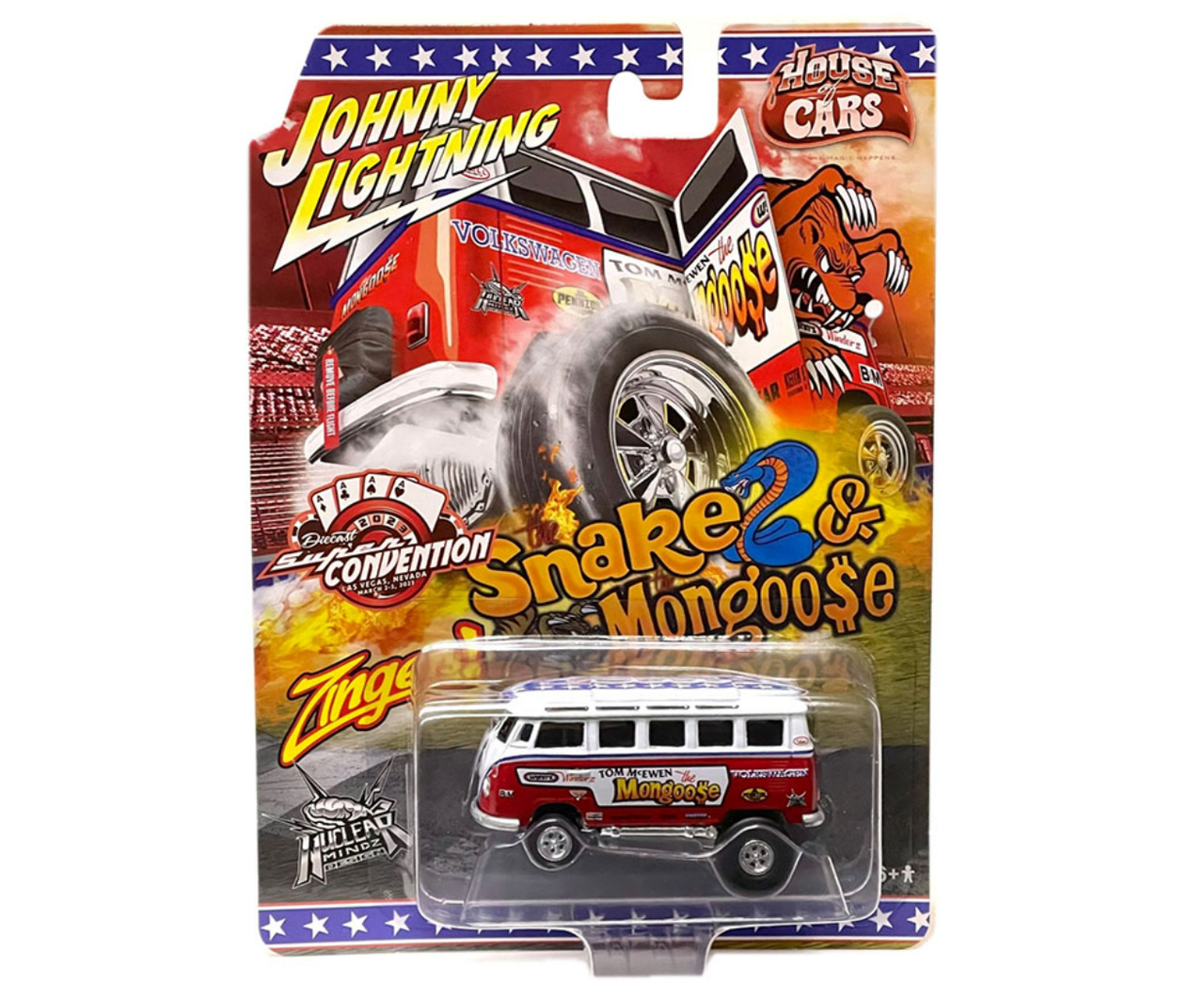 1/64 Johnny Lightning Supercon 2023 Exclusive Zinger Volkswagen Mongoose Bus Diecast Car Model