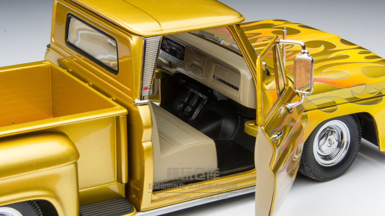 1/18 SS Sunstar 1965 Chevrolet Chevy C10 Pickup Truck (Gold / Yellow) Diecast Car Model