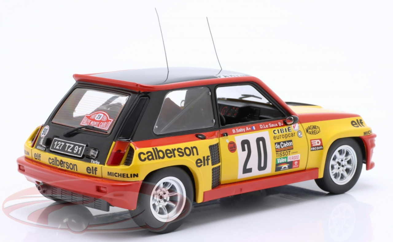 1/18 Ixo 1981 Renault 5 Turbo #20 rally Monte Carol Renault Elf Bruno Saby, Daniel Le Saux Car Model