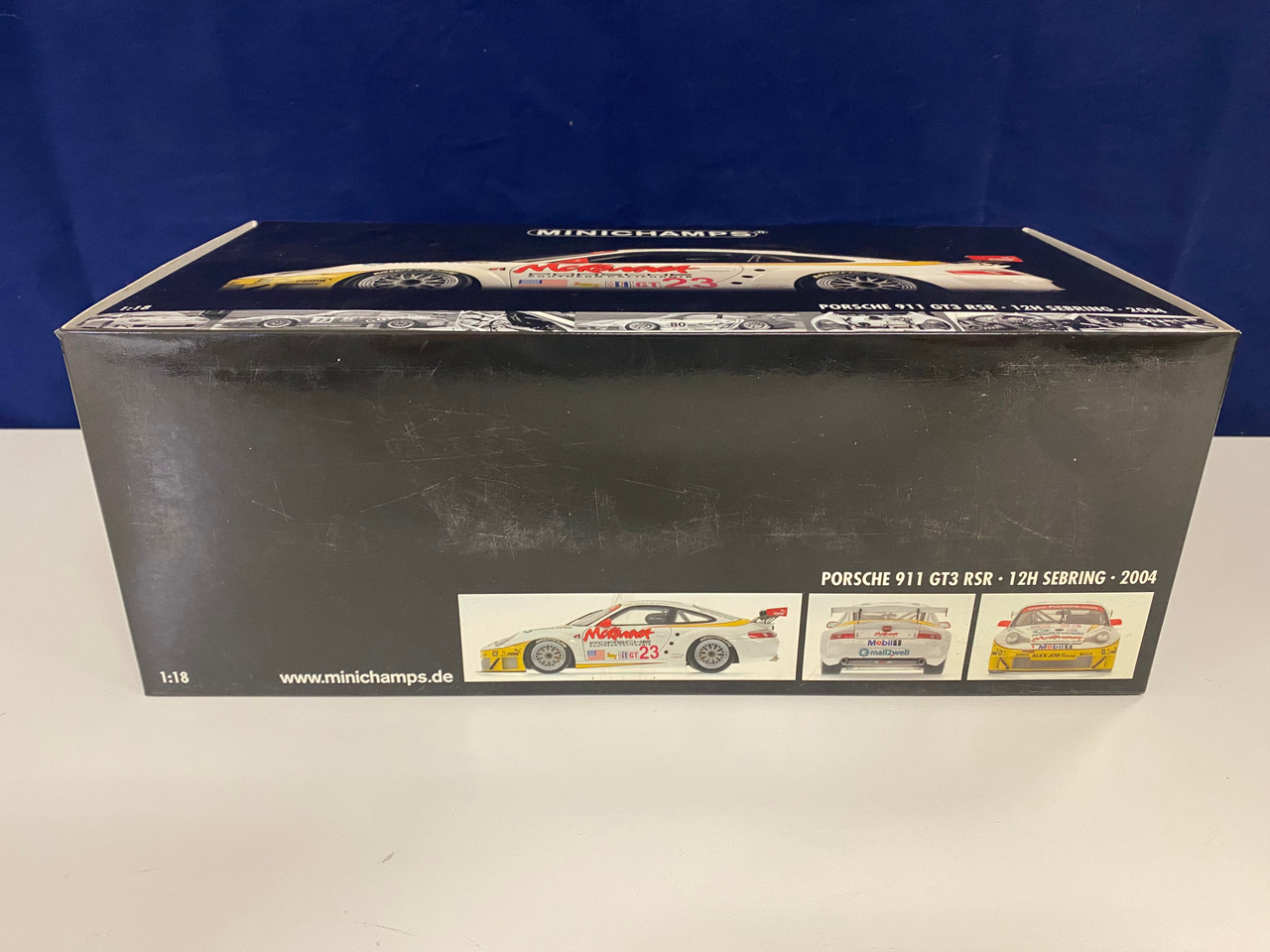 1/18 Minichamps 2004 Porsche 911 GT3 RSR 12H Sebring #23 Diecast Car Model