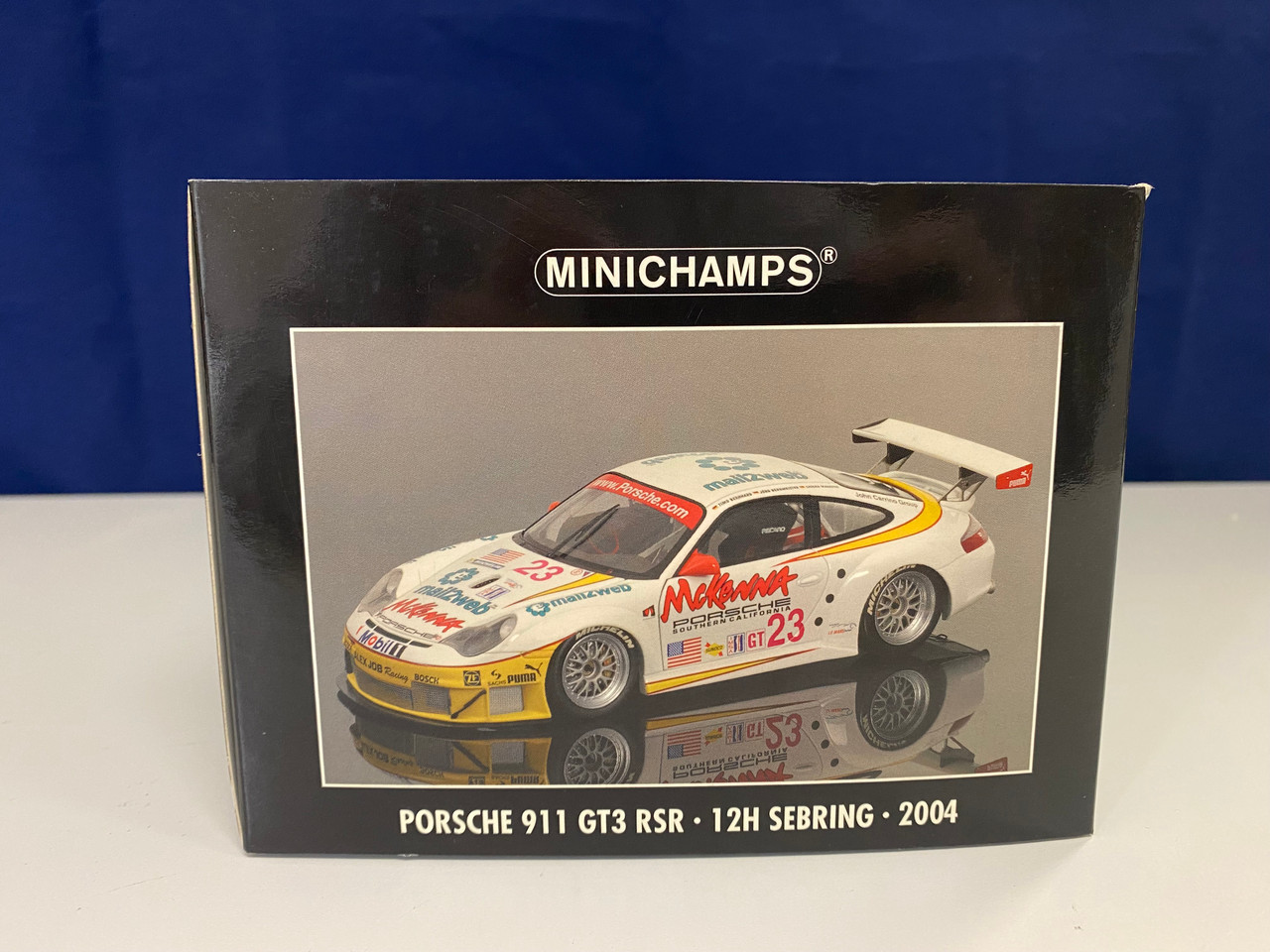 1/18 Minichamps 2004 Porsche 911 GT3 RSR 12H Sebring #23 Diecast