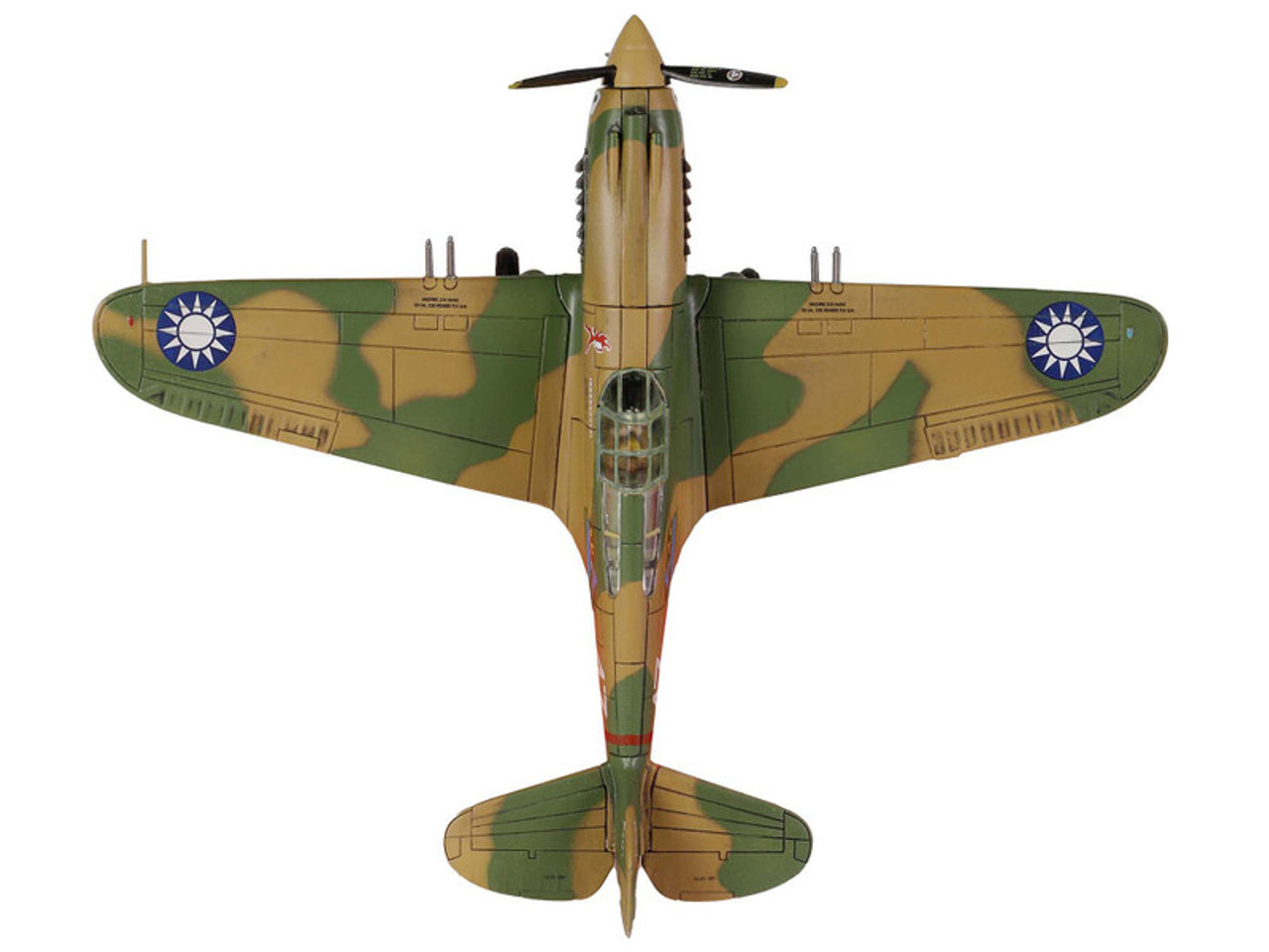 Curtiss P-40B HAWK 81A-2 Aircraft Fighter "3rd Pursuit Squadron American Volunteer Group P-8127 Serial : 47 China" (June 1942) "WW2 Aircrafts Series" 1/72 Diecast Model by Forces of Valor