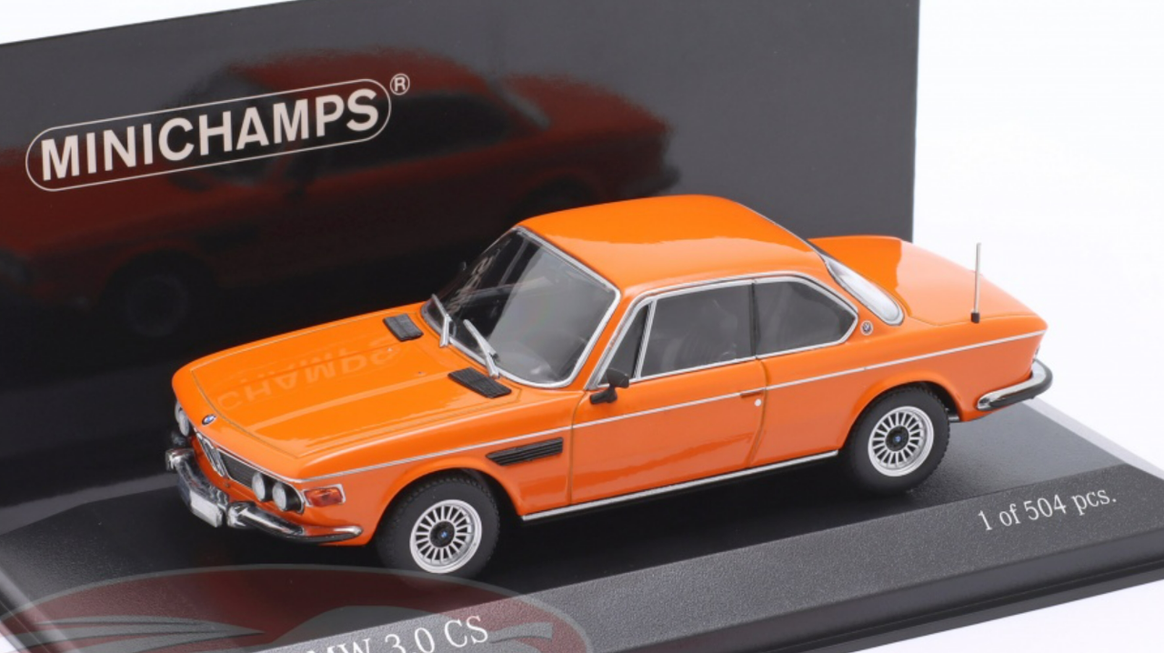 1/43 Minichamps 1969 BMW 3.0 CS (E9) (Inka Orange) Car Model