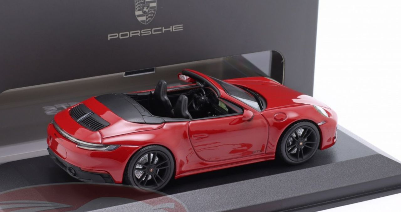 1/43 Dealer Edition 2022 Porsche 911 (992) Carrera GTS Cabriolet (Carmine Red) Car Model
