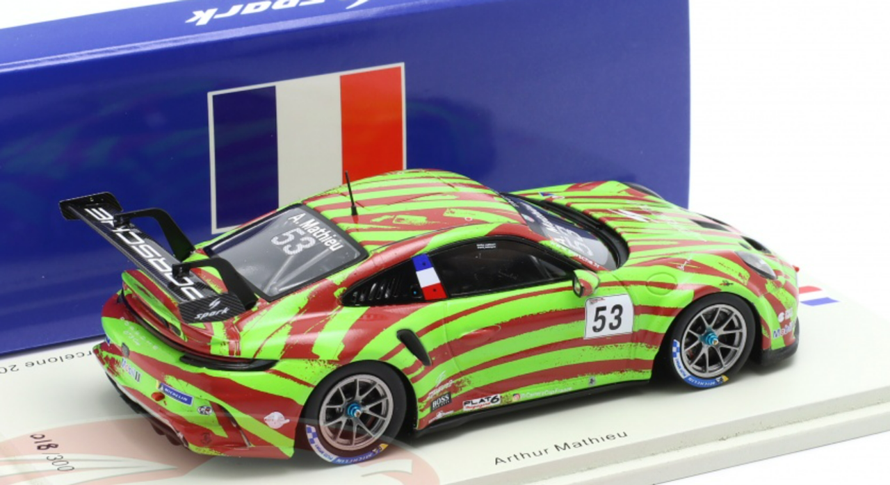 1/43 Spark 2021 Porsche 911 GT3 Cup #53 Carrera Cup France Barcelona Car Model