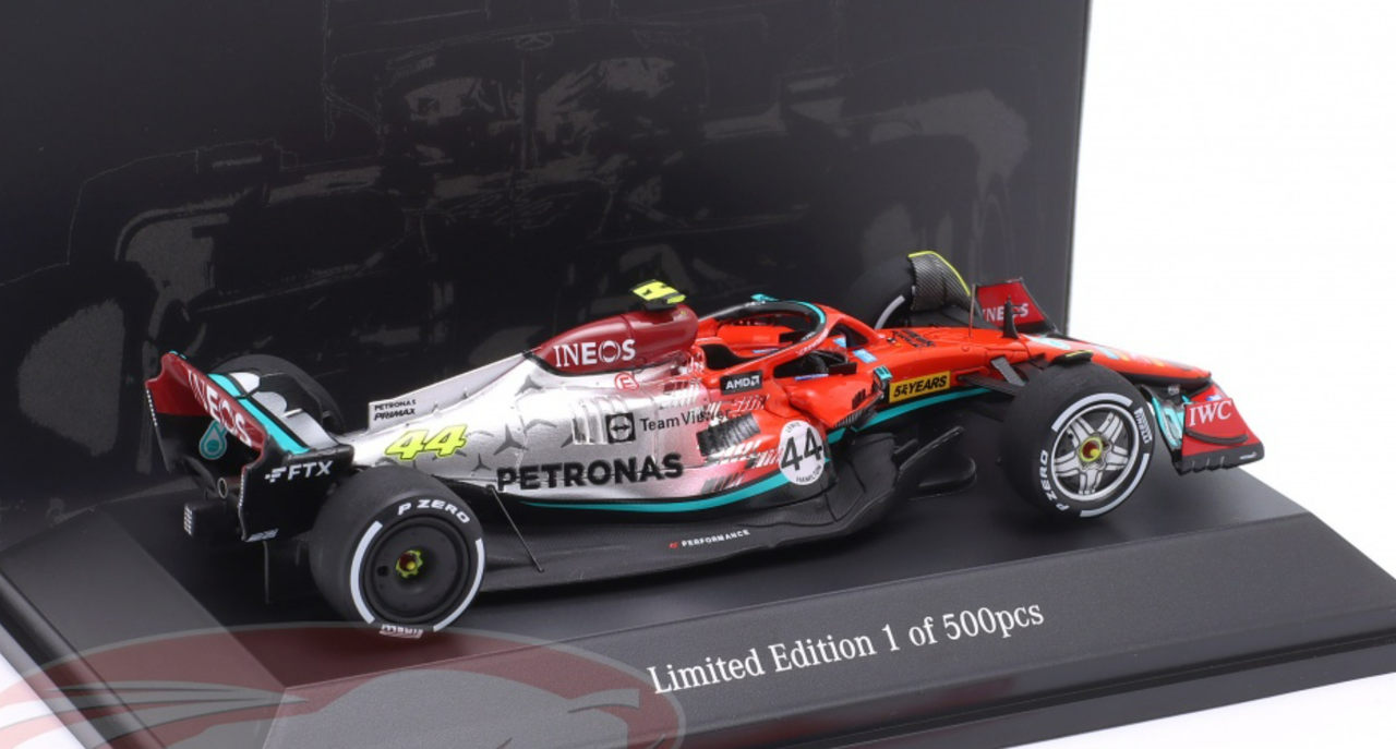 1/43 Spark 2022 Formula 1 Mercedes-AMG F1 W13 Showcar 55th Anniversary Belgian GP Car Model