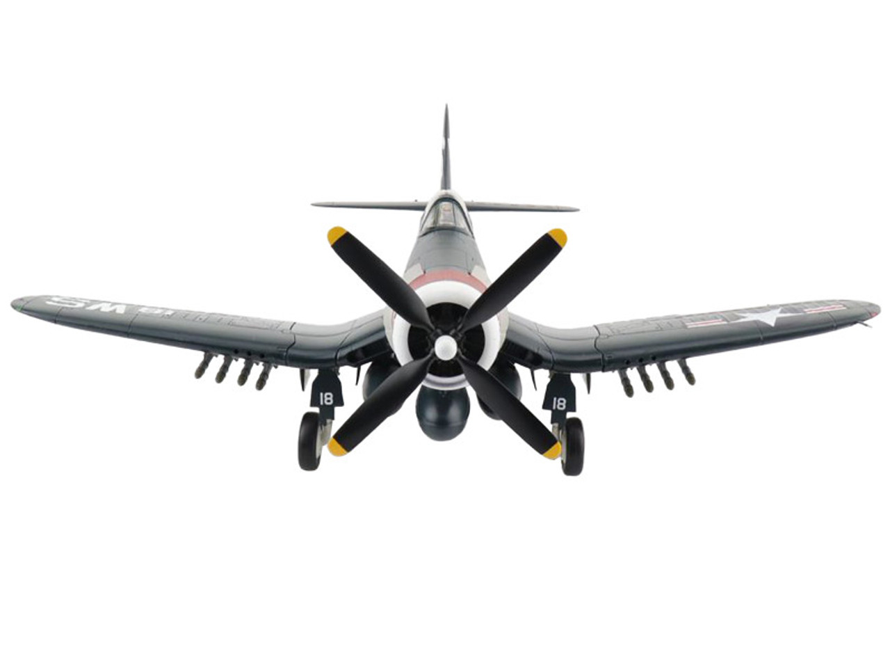 1/48 F4U-4 アメリカ海兵隊 VMF-323 デスラットラーズ F4U-4 Corsair White 18, VMF-323, Death Rattlers, USS Sicily