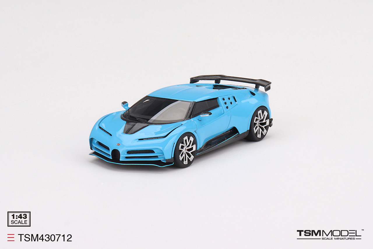 1/43 TSM Bugatti Centodieci Light Blue Sport Car Model