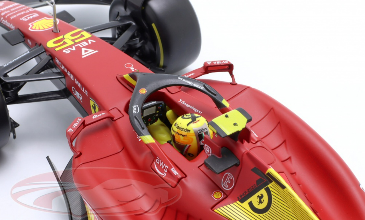 1/18 BBurago 2022 Formula 1 Carlos Sainz Jr. Ferrari F1-75 #55 4th Italian GP Car Model