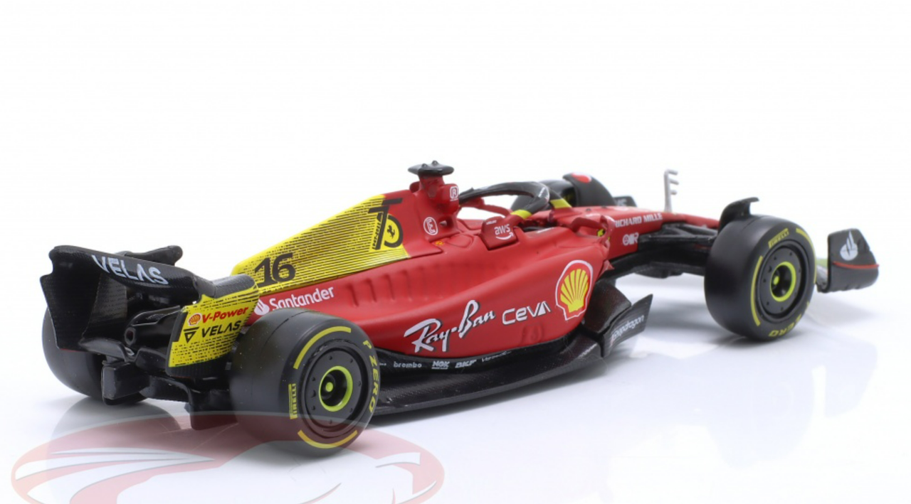 1/43 BBurago 2022 Formula 1 Charles Leclerc Ferrari F1-75 #16 2nd Italian GP Standard Edition Car Model