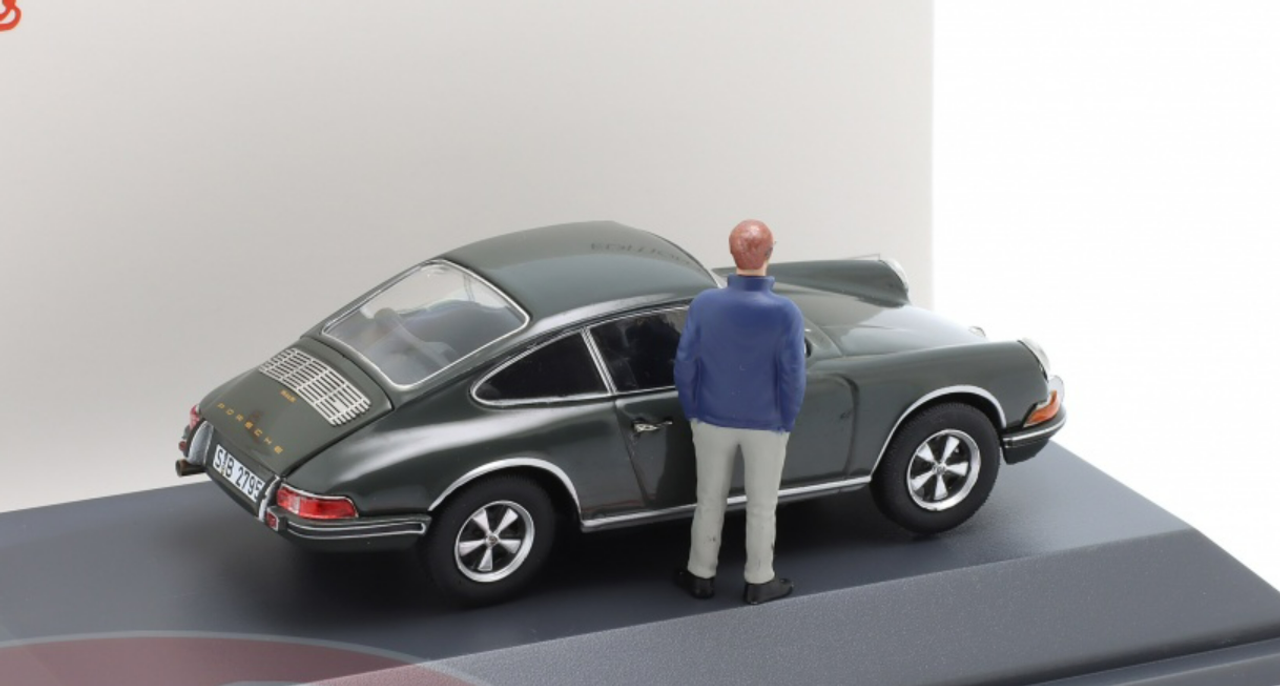 1/43 Schuco Porsche 911 S LeMans with figure Steve McQueen (Grey) Car Model