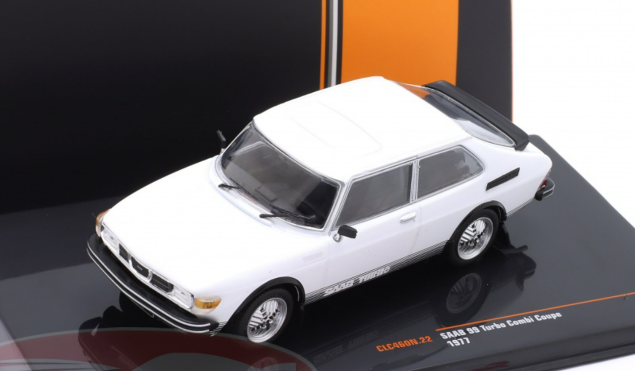 1/43 Ixo 1977 Saab 99 Turbo Combi Coupe (White) Car Model