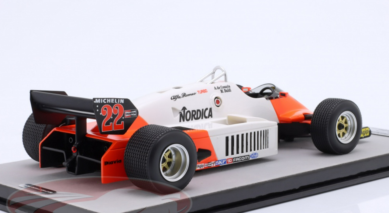 1/18 Tecnomodel 1983 Formula 1 Andrea de Cesaris Alfa Romeo 183T #22 2nd Germany GP Car Model Limited 130 Pieces