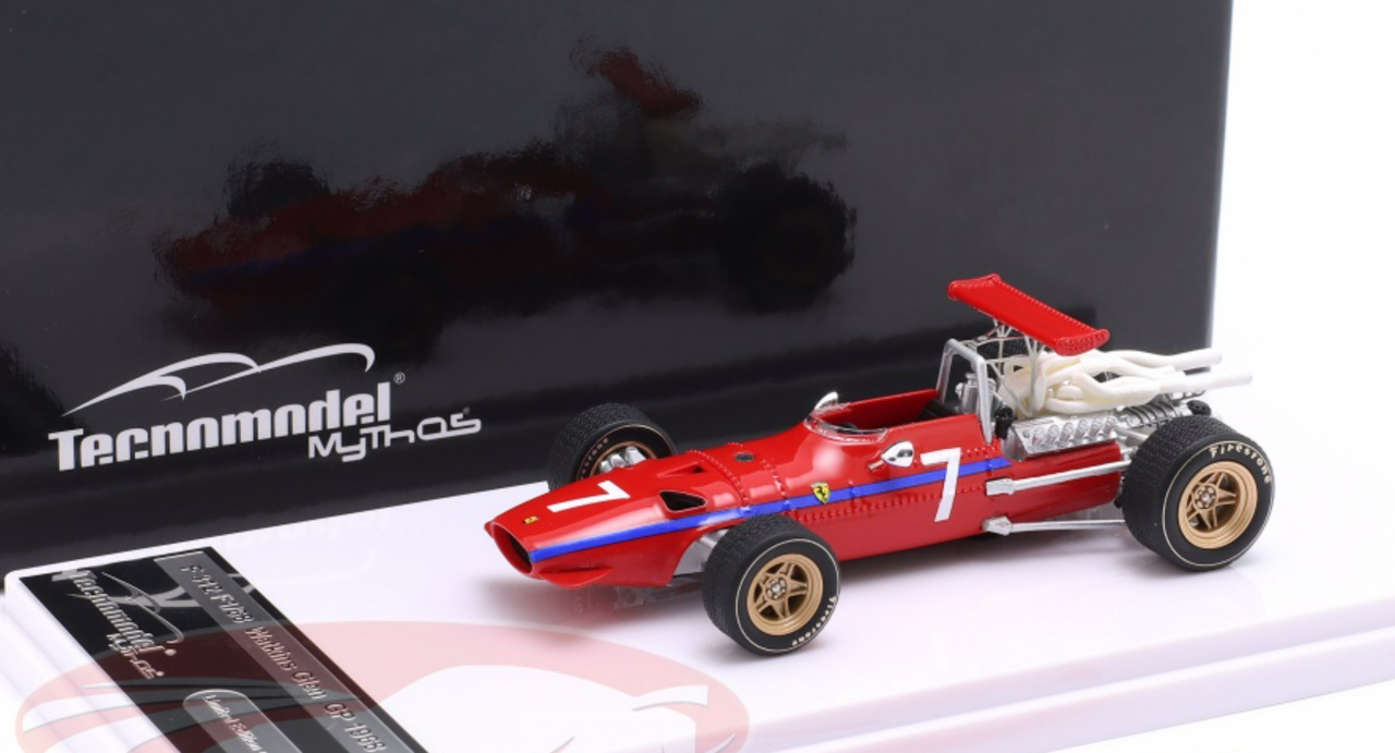 1/43 Tecnomodel 1968 Formula 1 Derek Bell Ferrari 312 F1 #7 USA GP Car Model Limited 100 Pieces