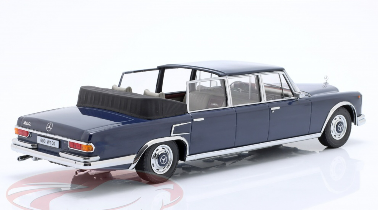 1/18 KK-Scale 1964 Mercedes-Benz 600 LWB (W100) Landaulet (Dark Blue) Car Model