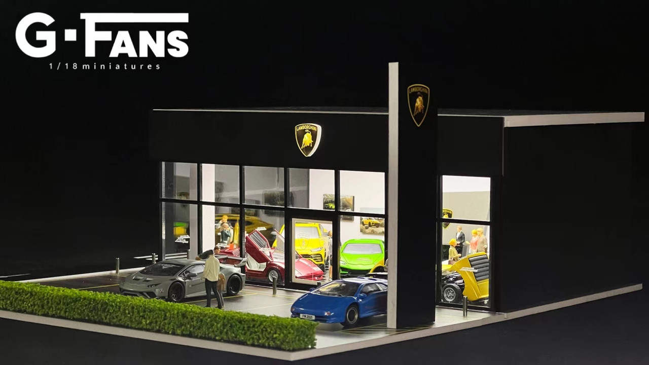 1/64 G-Fans Lamborghini Dealership Diorama (car models and figures NOT included)