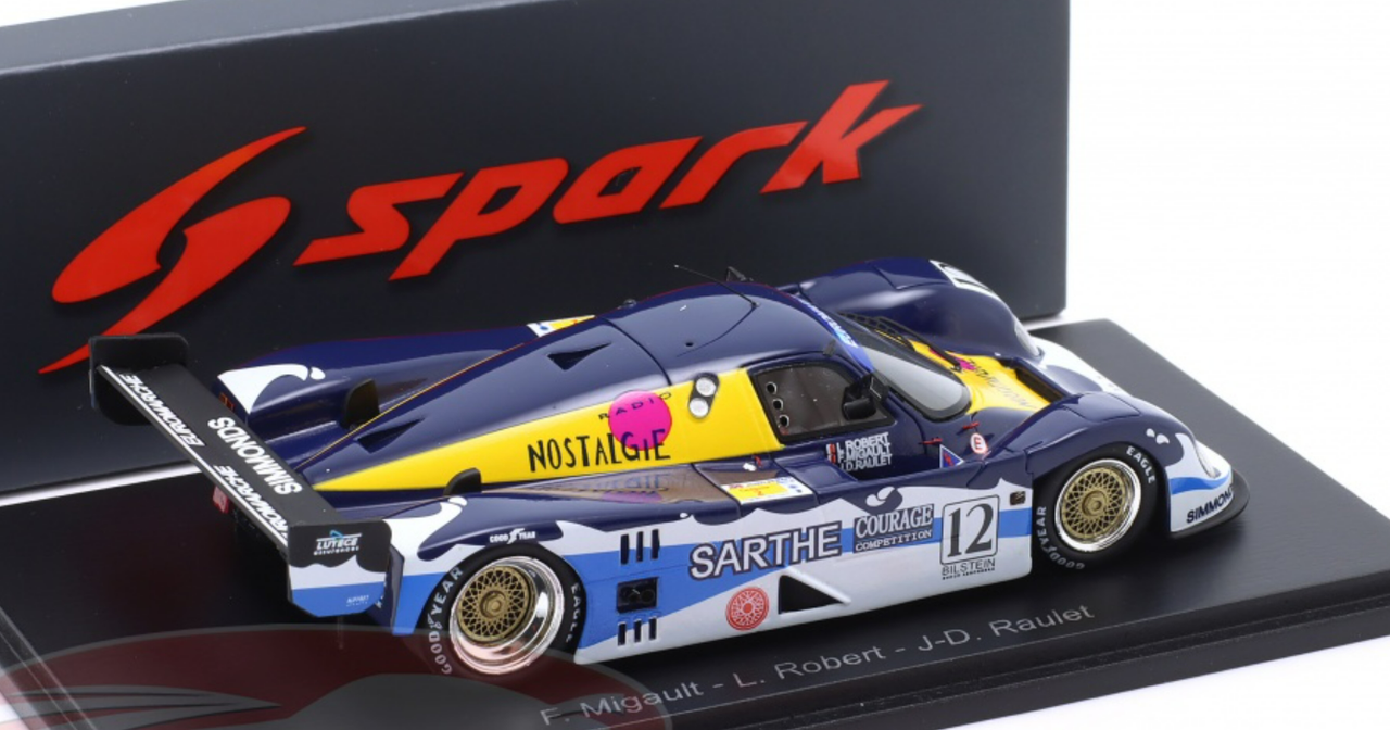 1/43 Spark Cougar C26S No.12 24H Le Mans 1991 F. Migault - L. Robert - J-D. Raulet Car Model