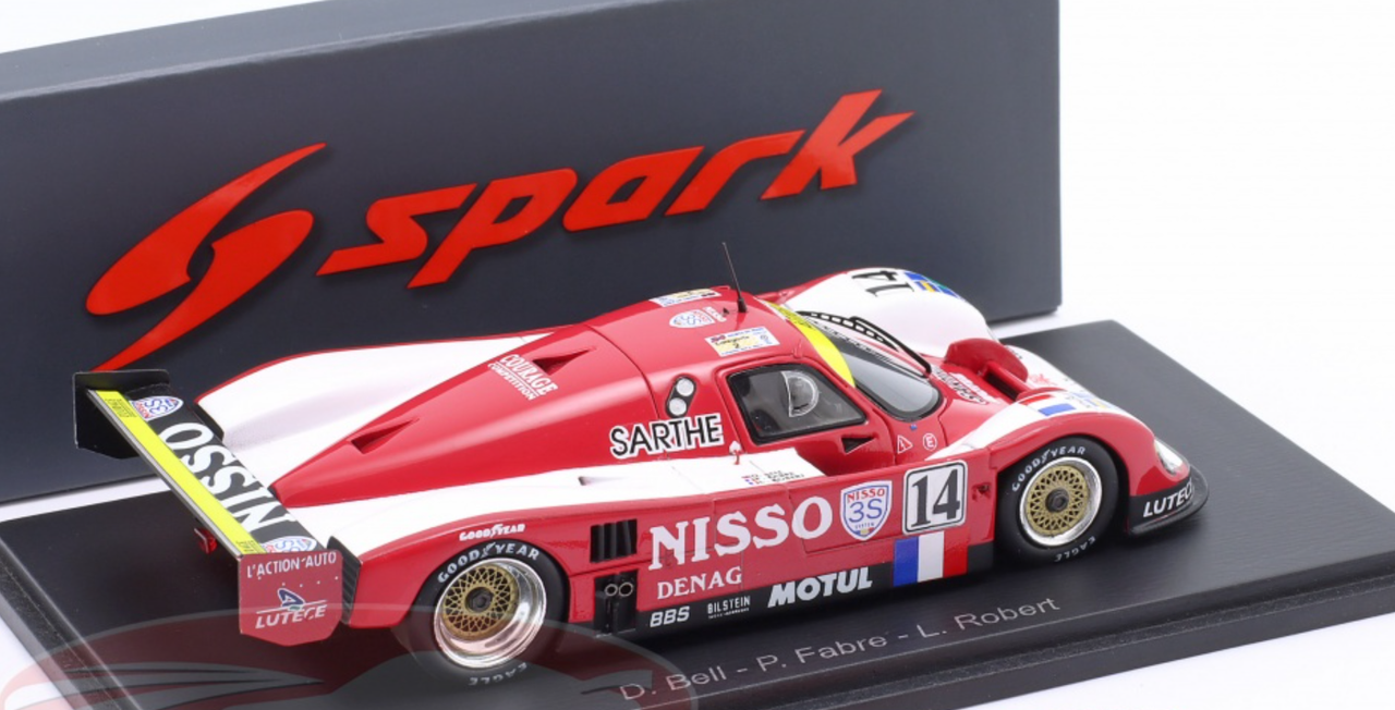 1/43 Spark Courage C30LM No.14 10th 24H Le Mans 1993 D. Bell - P. Fabre - L. Robert Car Model