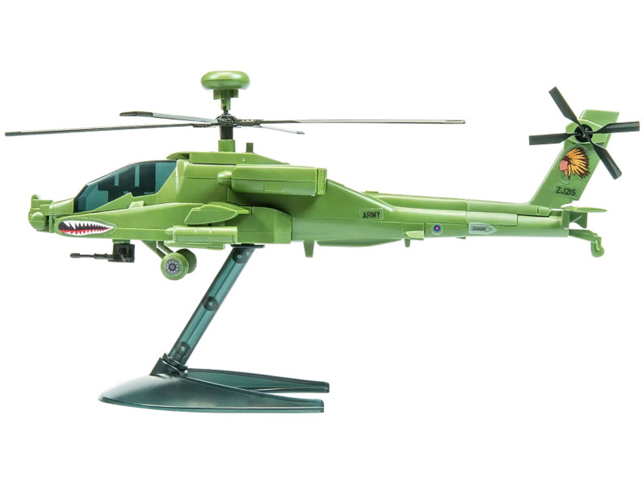 Skill 1 Model Kit Apache Snap Together Painted Plastic Model Helicopter Kit by Airfix Quickbuild