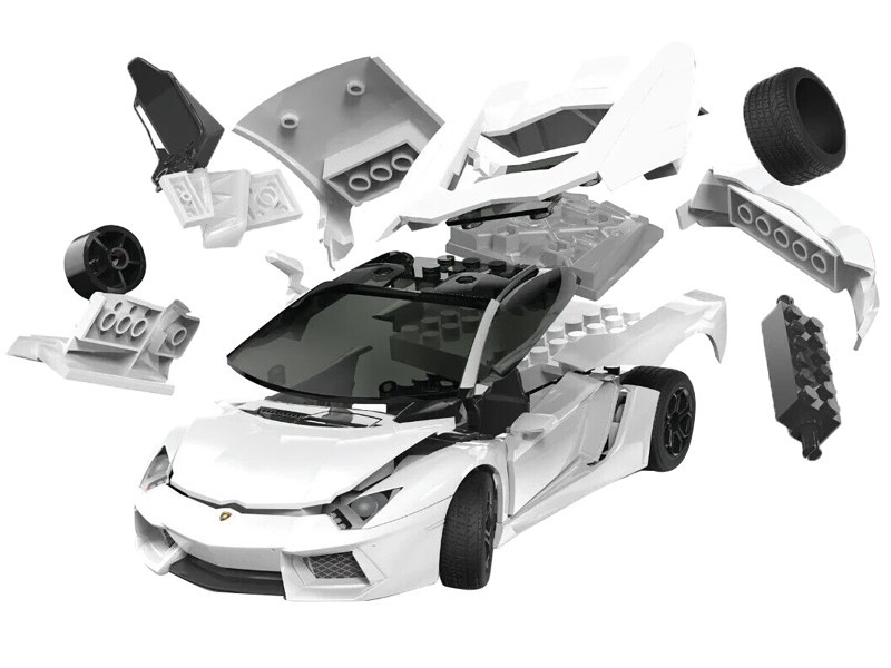 Skill 1 Model Kit Lamborghini Aventador LP 700-4 White Snap