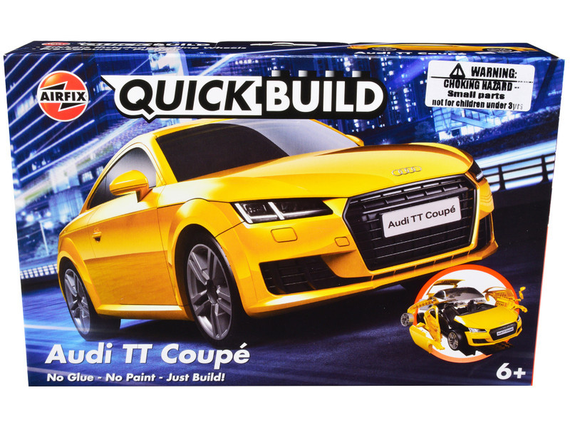 Skill 1 Model Kit Audi TT Coupe Yellow Snap Together Model by