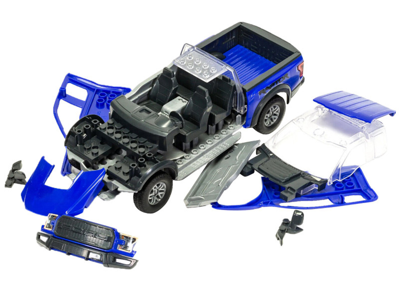 Tokoma Skill 1 Model Kit Ford F-150 Raptor Blue Snap Together by