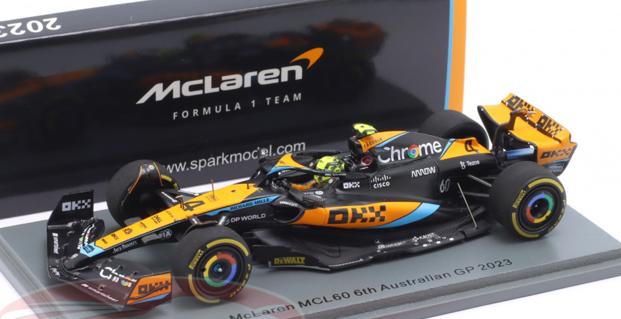 1/43 Spark 2023 Formula 1 McLaren MCL60 No.4 McLaren Lando Norris Car Model