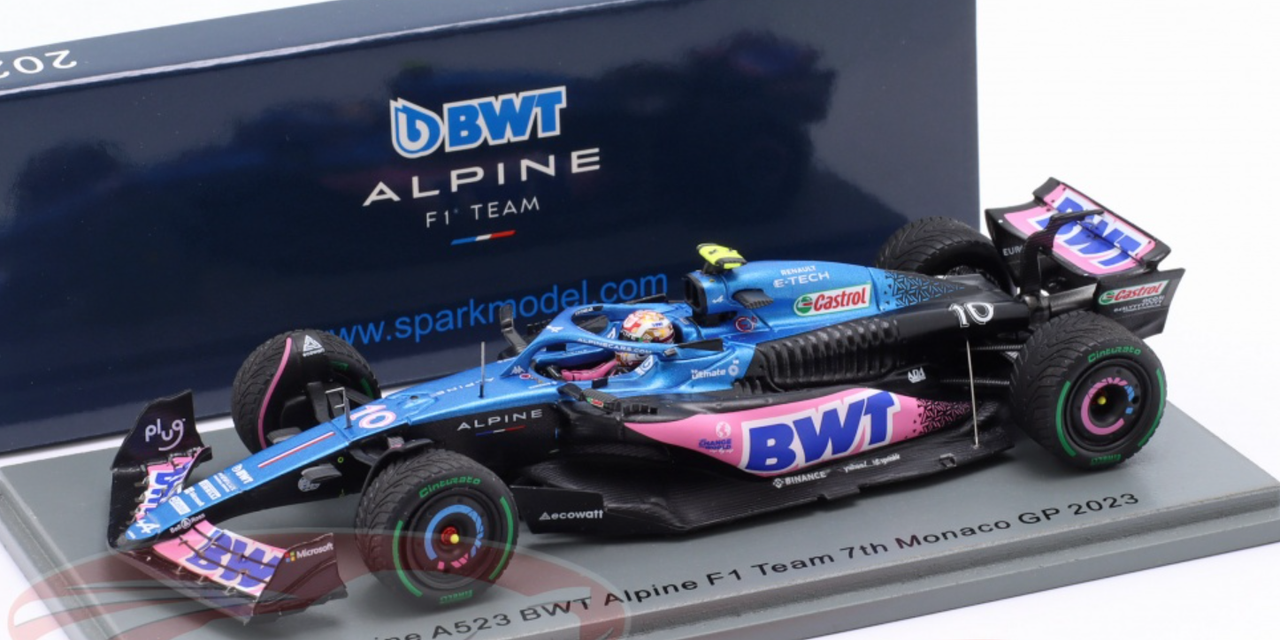 1/43 Spark 2023 Formula 1 Alpine A523 No.10 BWT Alpine F1 Team Pierre Gasly Car Model