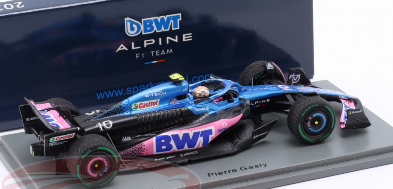 1/43 Spark 2023 Formula 1 Alpine A523 No.10 BWT Alpine F1 Team Pierre Gasly Car Model