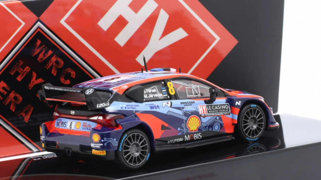 HYUNDAI i20 N WRC N.8 RALLY MONTE CARLO 2022 TANAK/JARVEOJA 1:43 Ixo