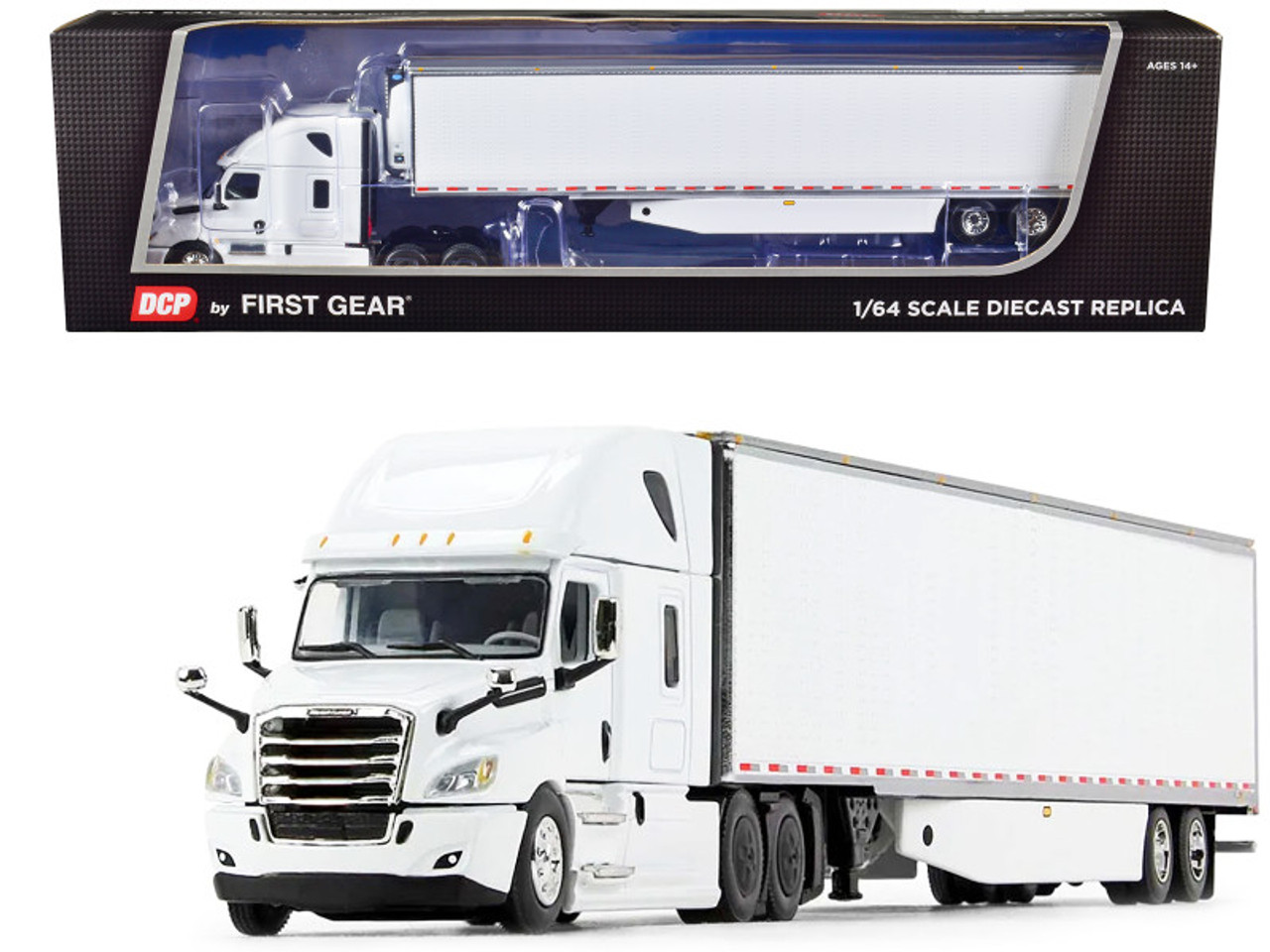 DCP 1/64 freightliner アメリカン　トレーラー Amazon.com: DCP by First Gear White/White: Freightliner 2018