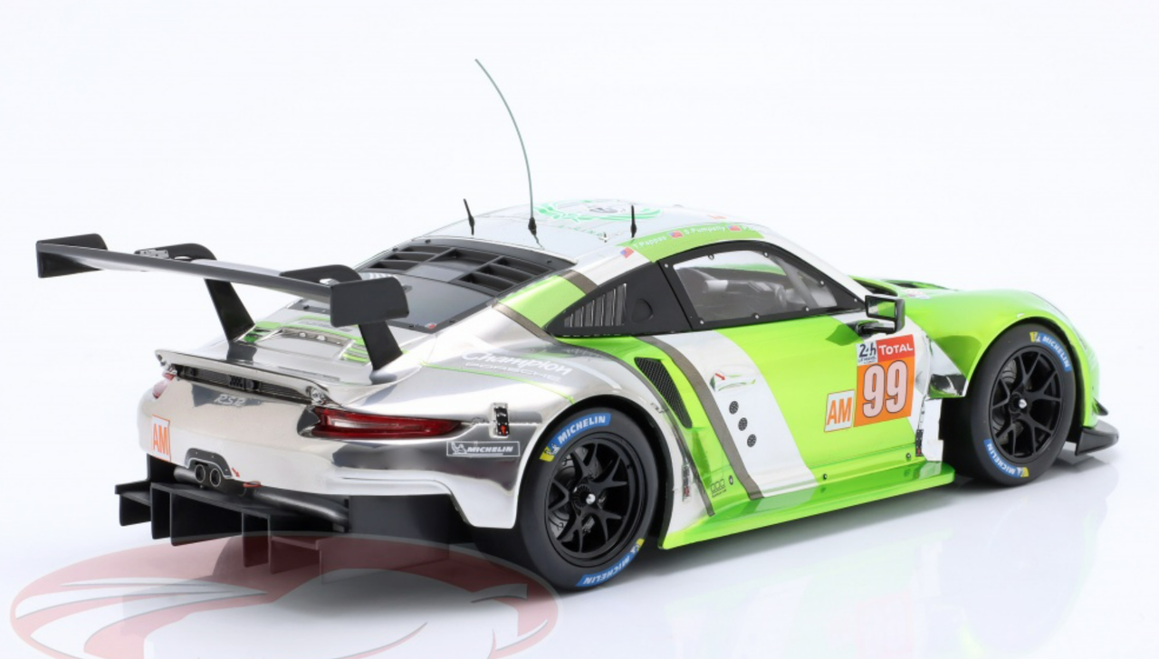 1/18 Ixo 2018 Porsche 911 RSR #99 24h LeMans Proton Competition Patrick Long, Tim Pappas, Spencer Pumpelly Car Model