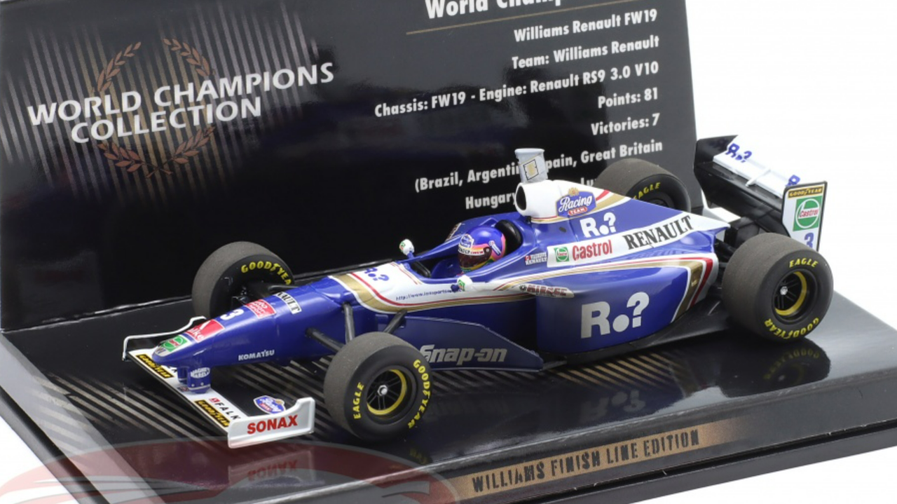 国産豊富な1/１８　FW19 ビルヌーブ　ワールドチャンピオン レーシングカー