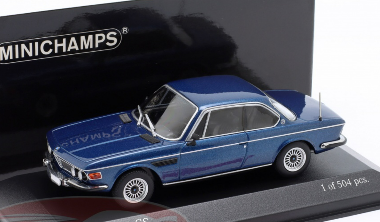 1/43 Minichamps 1968 BMW 3.0 CS (E9) (Night Blue Metallic) Car Model