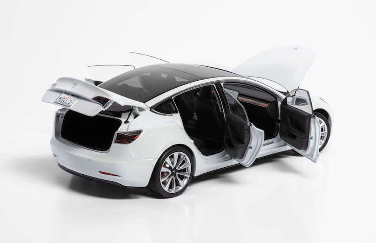 1/18 Official Dealer Edition Tesla Model 3 (White) Diecast Car Model