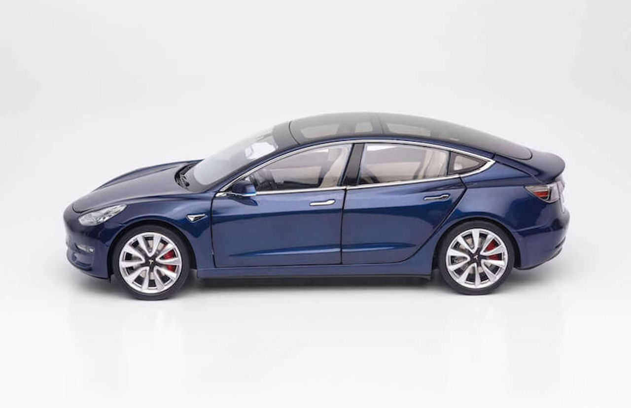 1/18 Official Dealer Edition Tesla Model 3 (Blue) Diecast Car Model