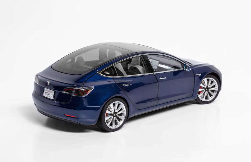 1/18 Official Dealer Edition Tesla Model 3 (Blue) Diecast ...