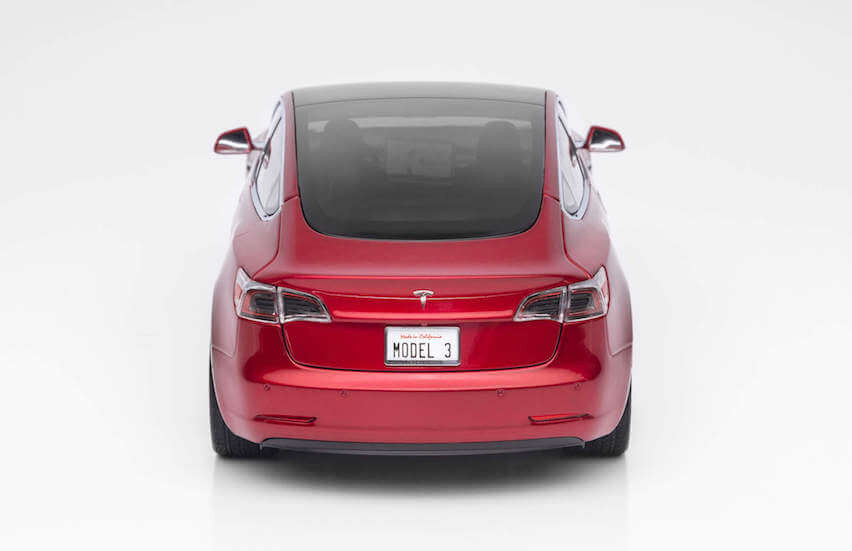 1/18 Official Dealer Edition Tesla Model 3 (Red) Diecast Car Model