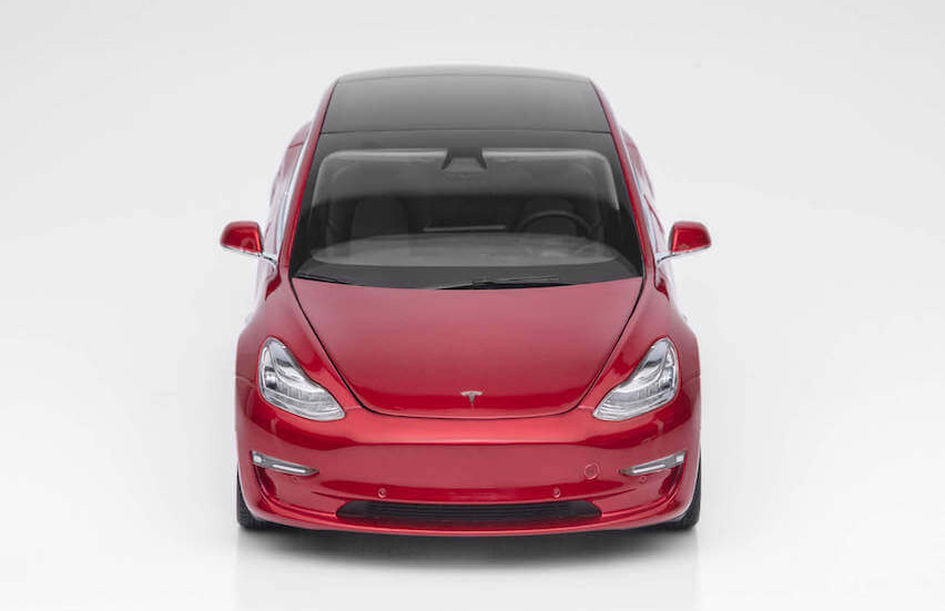 1/18 Official Dealer Edition Tesla Model 3 (Red) Diecast Car Model