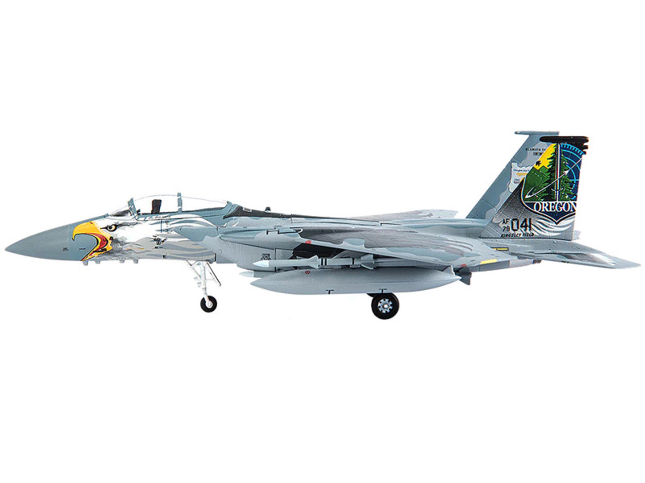 McDonnell Douglas F-15C Eagle Fighter Aircraft US Air Forces "Oregon Air National Guard 173rd Fighter Wing" (2016) Limited Edition to 500 pieces Worldwide 1/144 Diecast Model by JC Wings