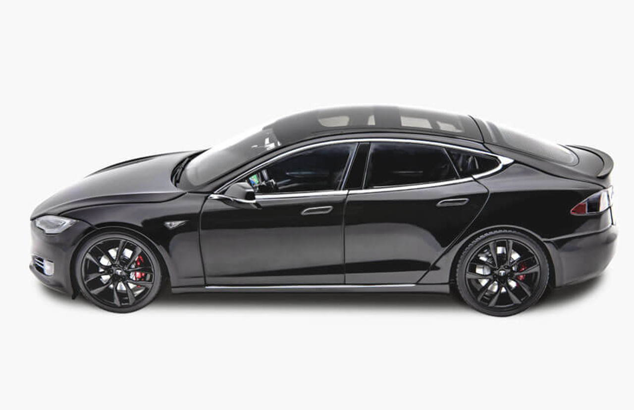 1/18 Official Dealer Edition Tesla Model S P100D (Black) Diecast Car Model