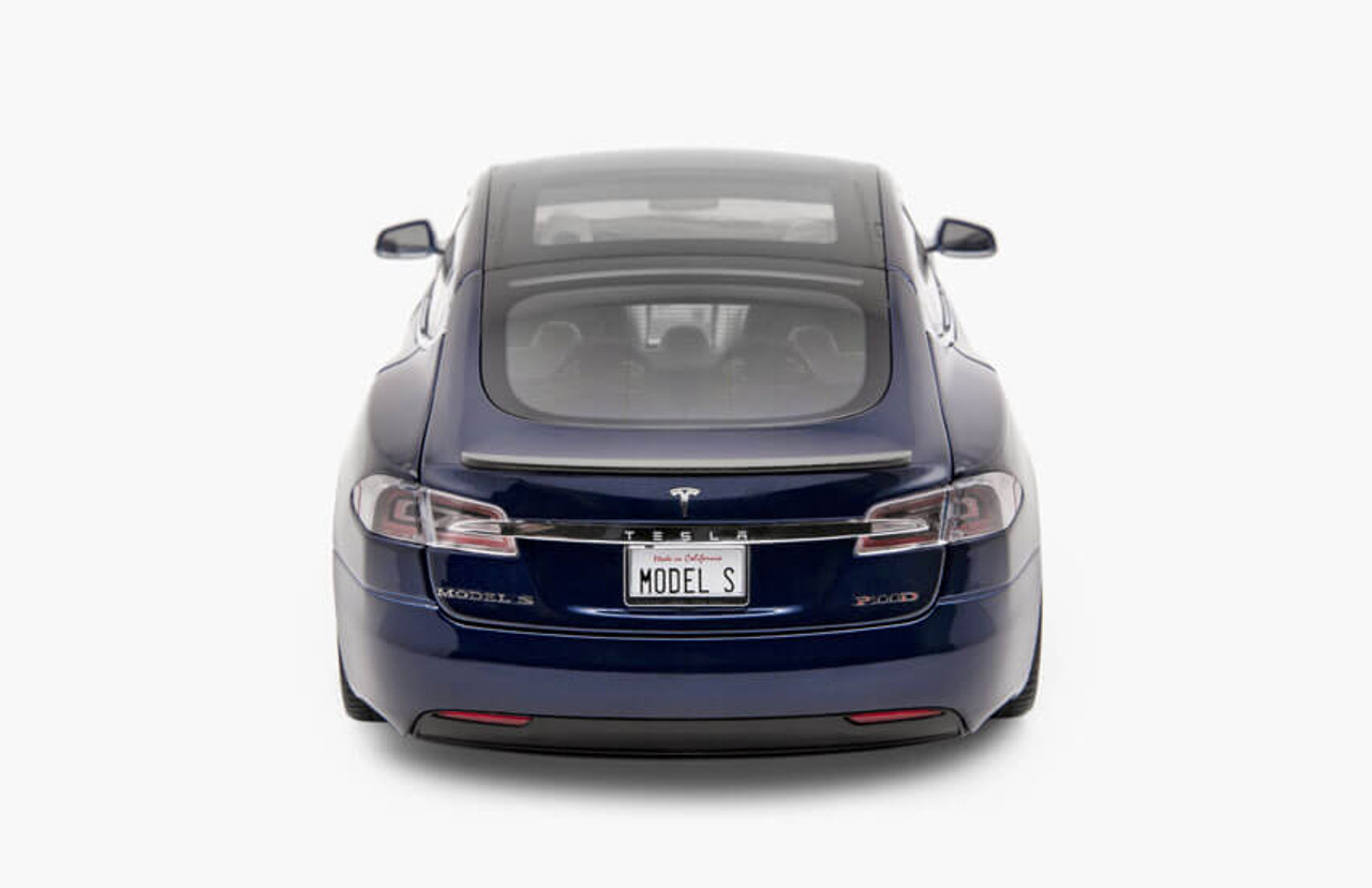 1/18 Official Dealer Edition Tesla Model S P100D (Blue) Diecast Car Model