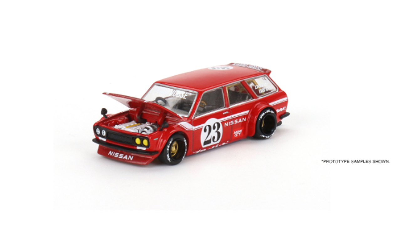 Datsun KAIDO 510 Wagon Carbon Fiber V1 Purple Kaido House 1/64 Diecast  Model Car True Scale Miniatures KHMG062