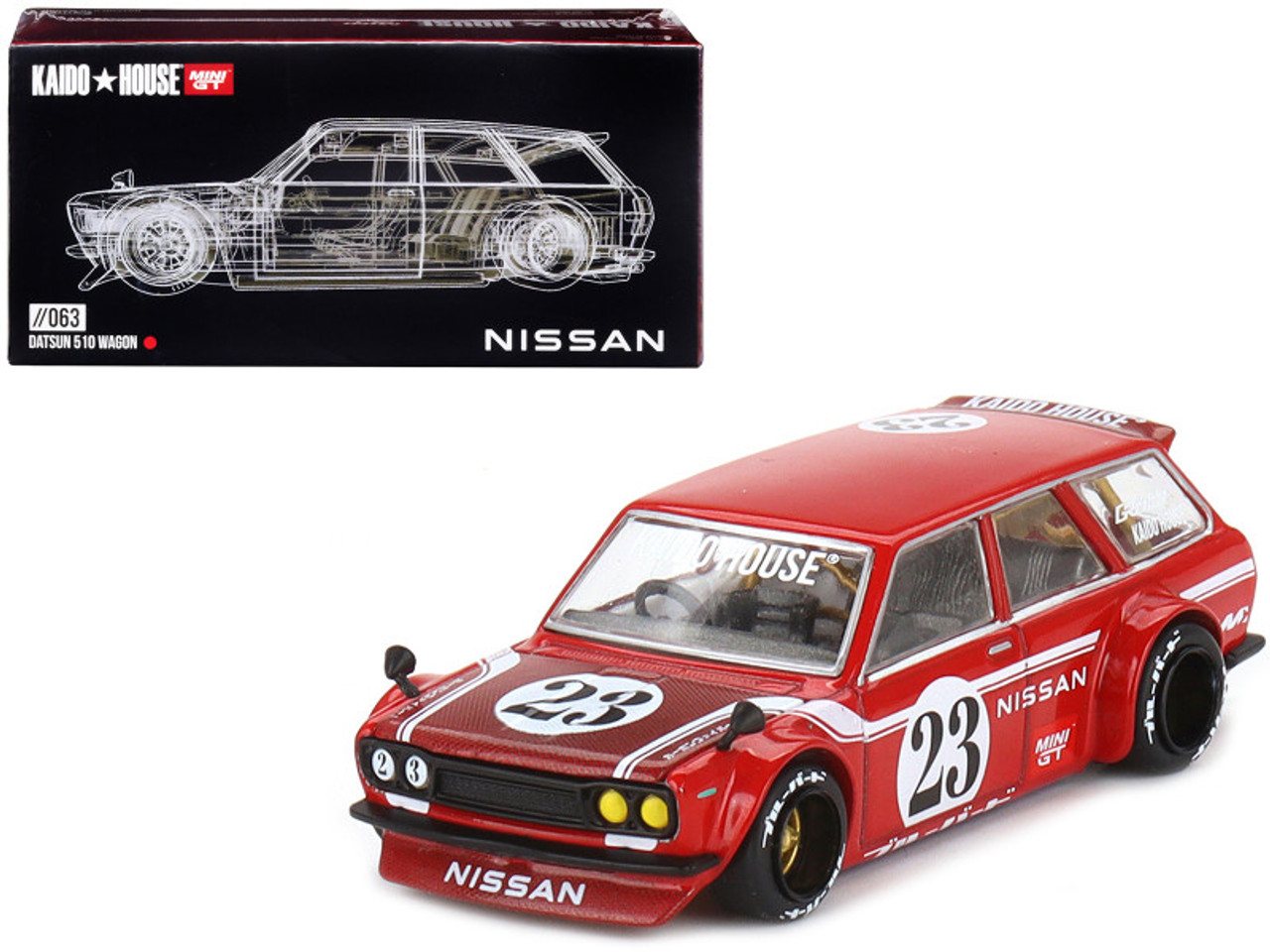 1/64 Kaido House + MINIGT Datsun KAIDO 510 Wagon CARBON FIBER V2